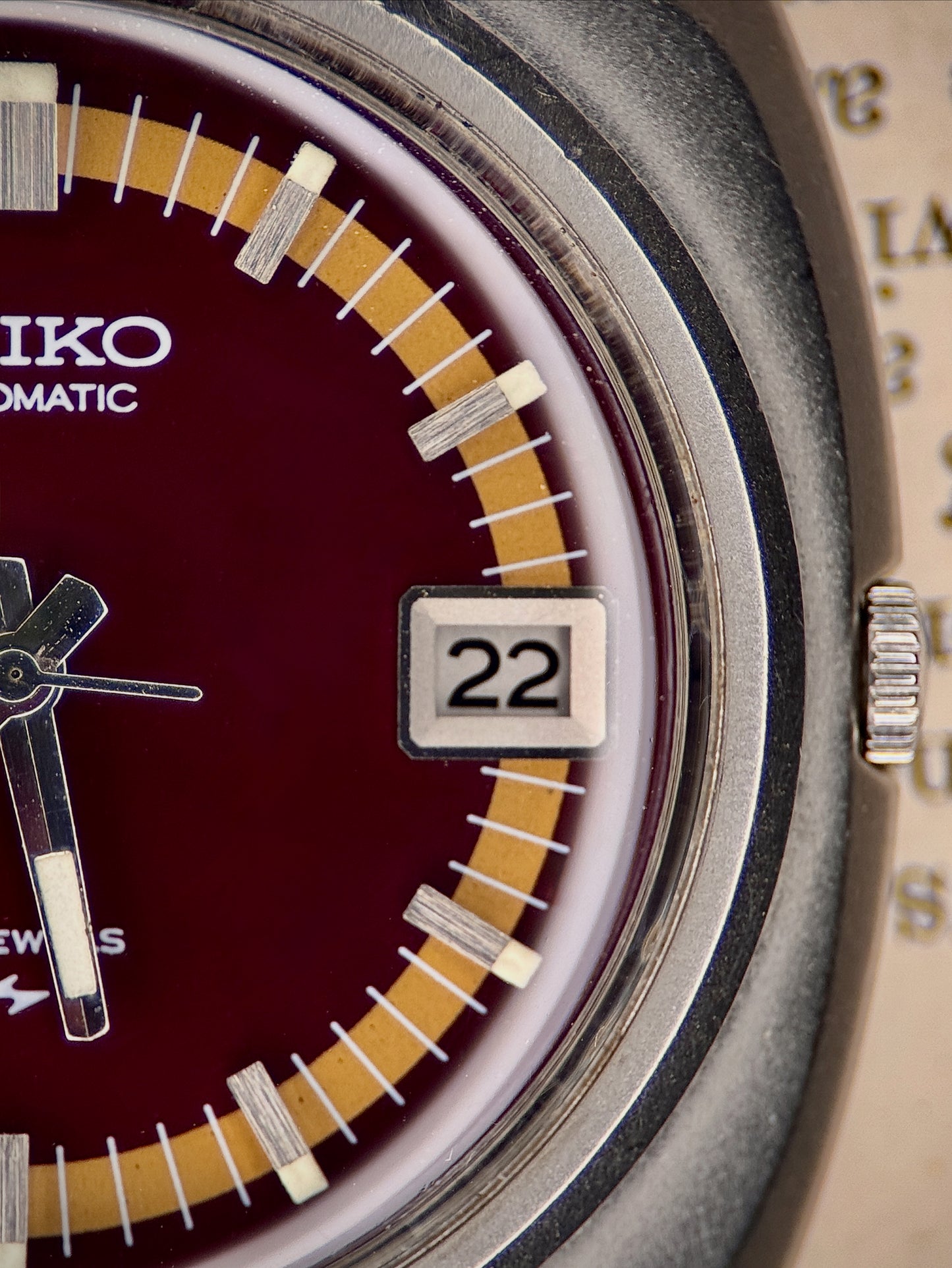 Seiko 7005-7080R | Burgundy Sunburst Dial | 1970s Japan | Rare