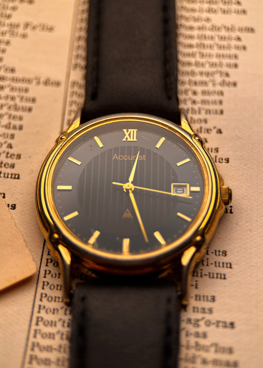 Accurist SR6218W – Black Dial | Gold Indices | Cal. 1M10 Quartz