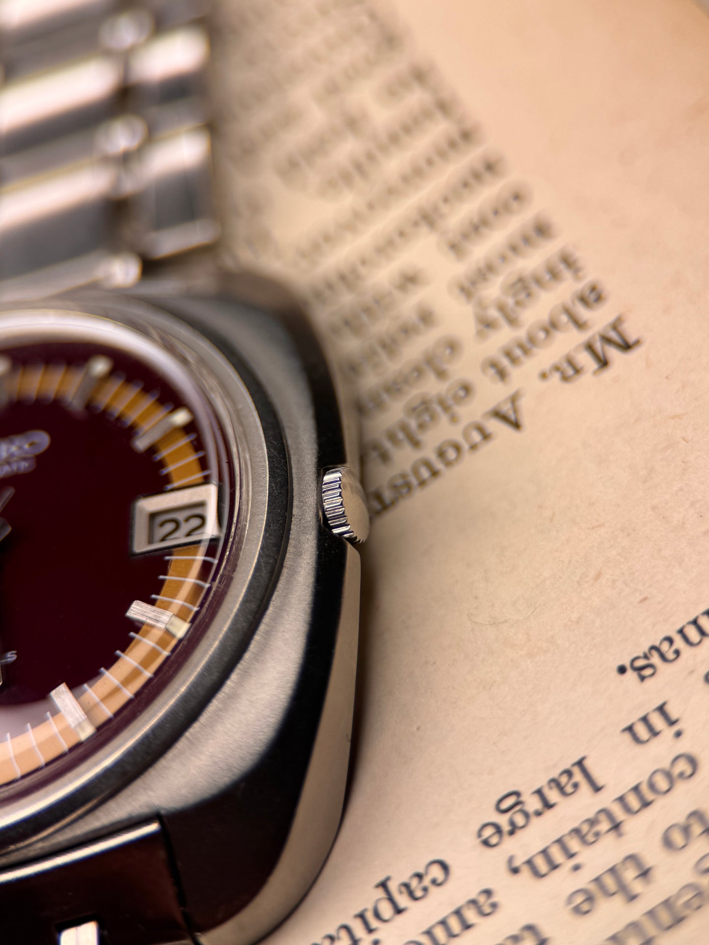 Seiko 7005-7080R | Burgundy Sunburst Dial | 1970s Japan | Rare