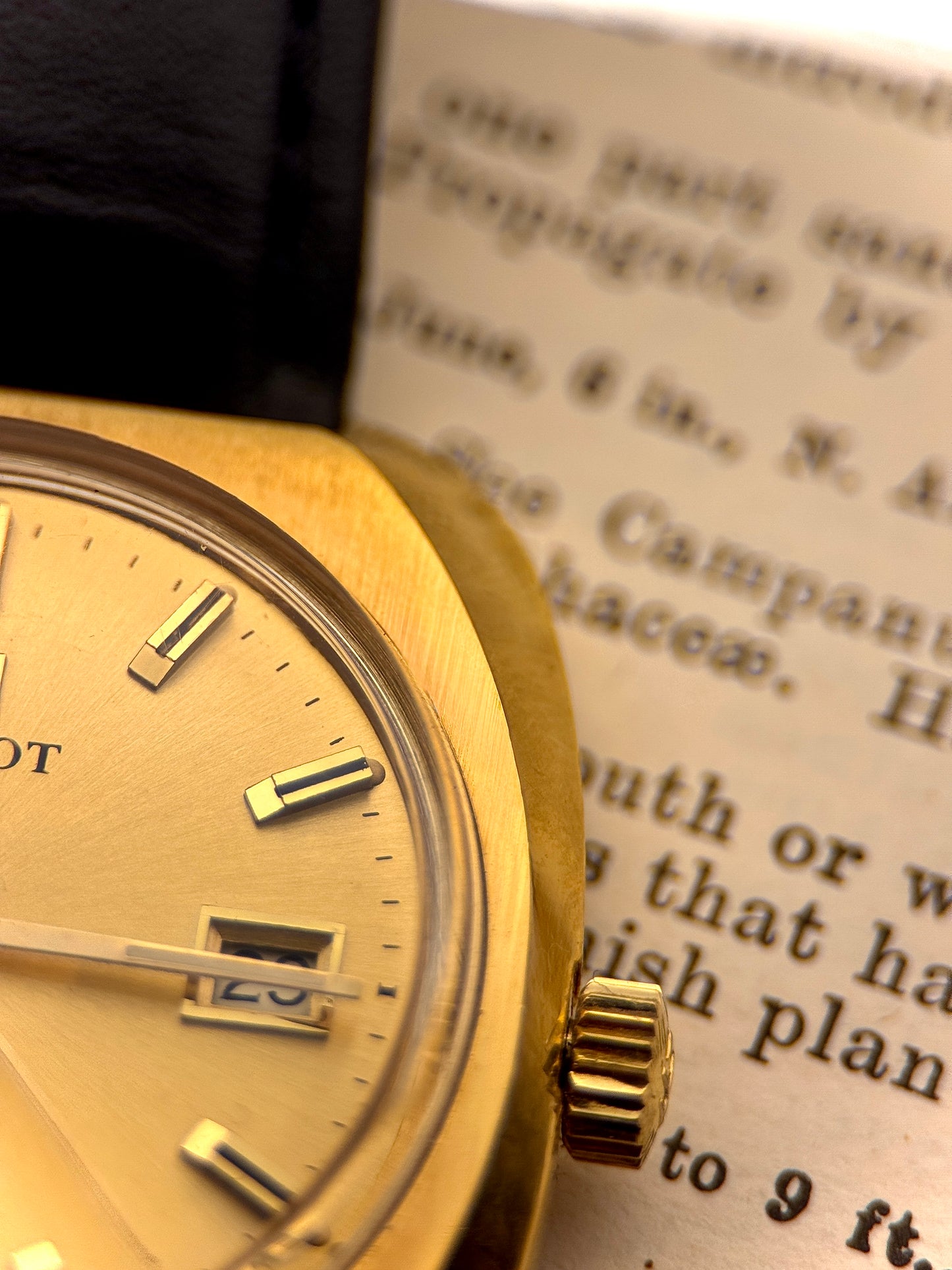 Tissot Autolub Actualis | Gold Sunburst Dial | 1970s Switzerland