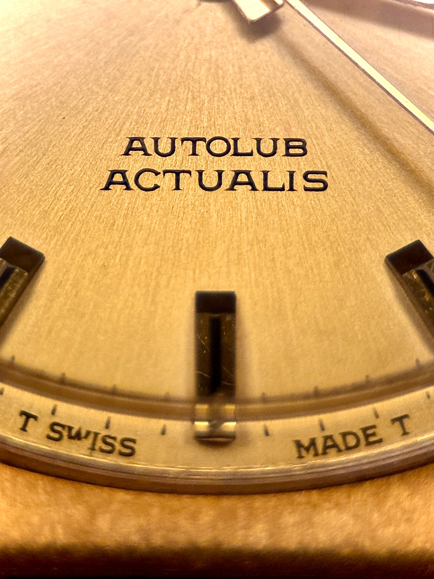 Tissot Autolub Actualis | Gold Sunburst Dial | 1970s Switzerland