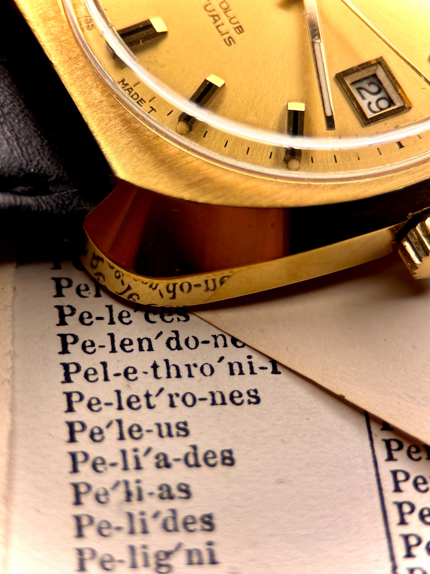 Tissot Autolub Actualis | Gold Sunburst Dial | 1970s Switzerland