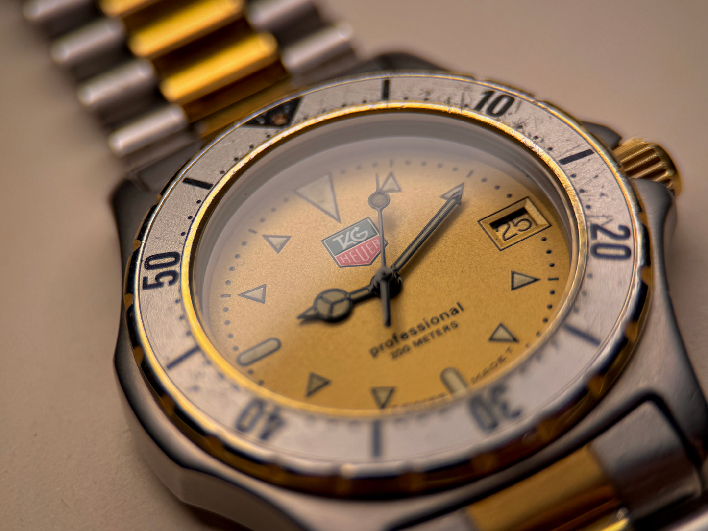 TAG Heuer 2000 Professional | Ref. 974.013F | Gold Dial | Swiss Quartz c.1990s