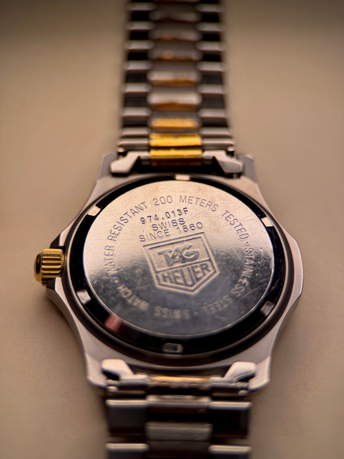 TAG Heuer 2000 Professional | Ref. 974.013F | Gold Dial | Swiss Quartz c.1990s