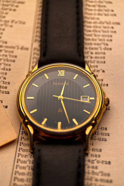 Accurist SR6218W – Black Dial | Gold Indices | Cal. 1M10 Quartz