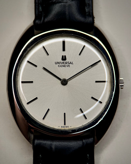 Universal Genève Ultra Slim Silver Sunburst Dial Circa 1970s