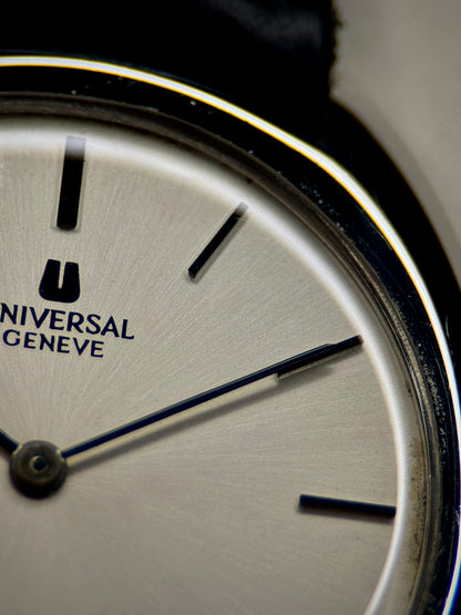 Universal Genève Ultra Slim Silver Sunburst Dial Circa 1970s