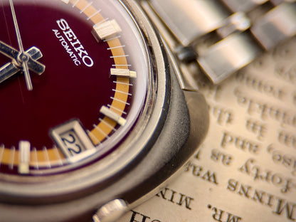 Seiko 7005-7080R | Burgundy Sunburst Dial | 1970s Japan | Rare