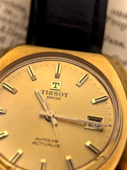 Tissot Autolub Actualis | Gold Sunburst Dial | 1970s Switzerland