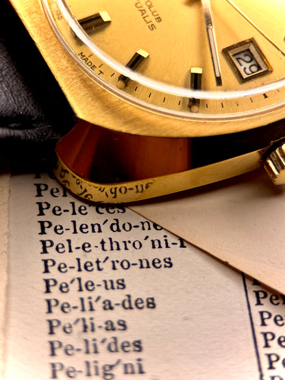 Tissot Autolub Actualis | Gold Sunburst Dial | 1970s Switzerland