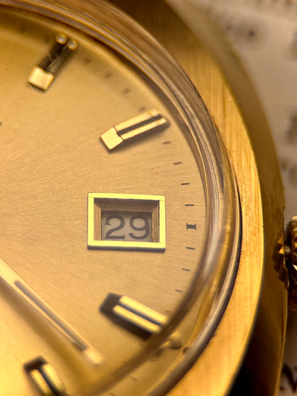 Tissot Autolub Actualis | Gold Sunburst Dial | 1970s Switzerland