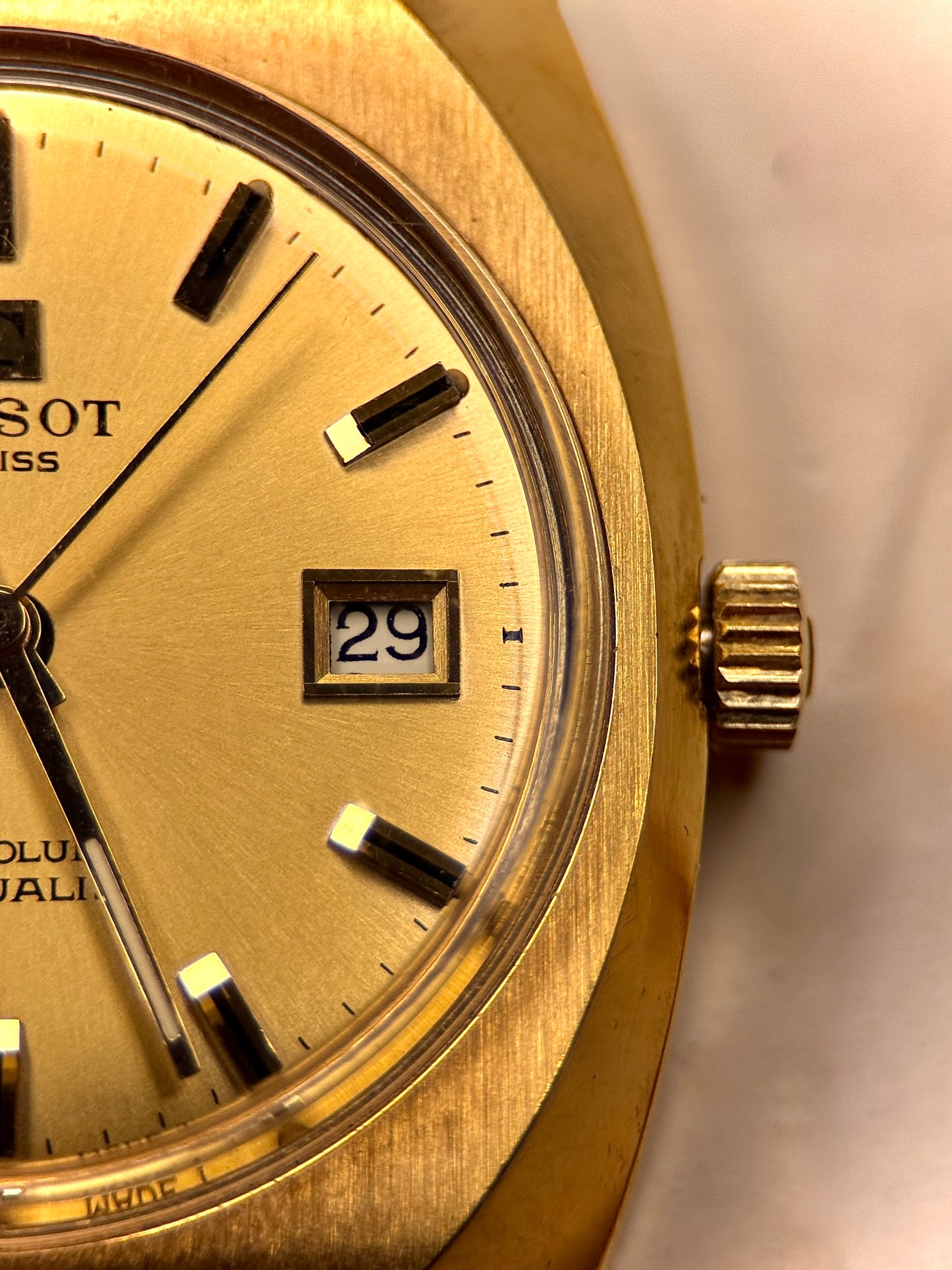 Tissot Autolub Actualis | Gold Sunburst Dial | 1970s Switzerland