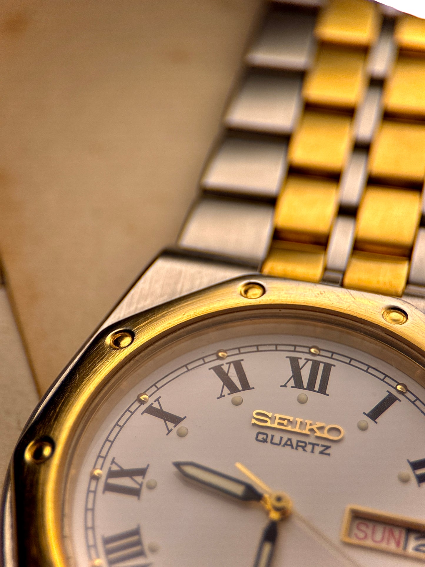 Seiko SQ100 | 5Y23-830W | Roman Dial | 1980s Japan | Rare