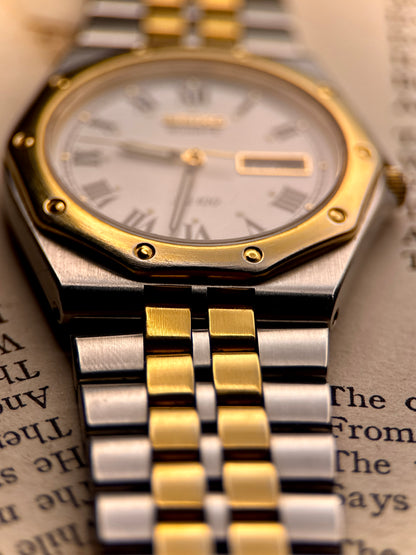 Seiko SQ100 | 5Y23-830W | Roman Dial | 1980s Japan | Rare