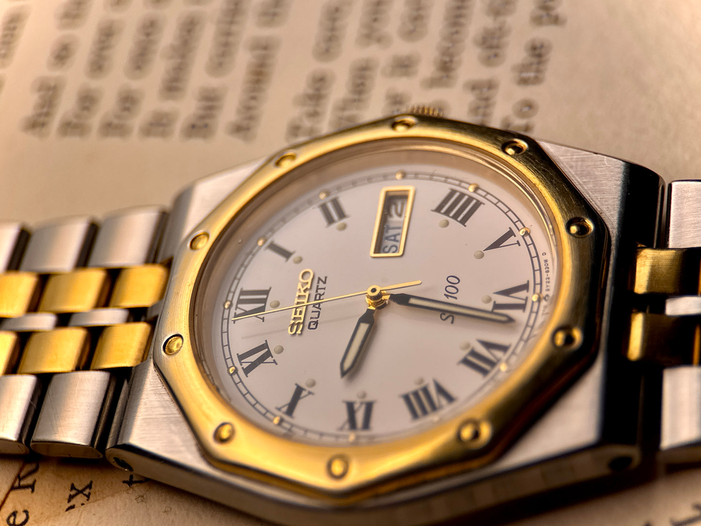 Seiko SQ100 | 5Y23-830W | Roman Dial | 1980s Japan | Rare